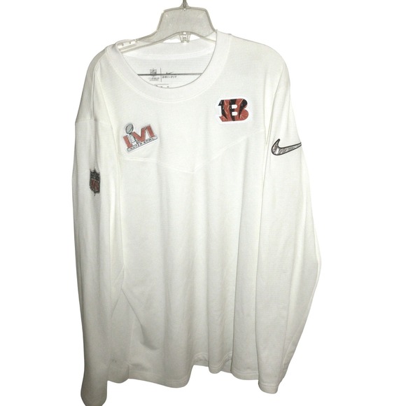 Nike Cincinnati Bengals Super Bowl LVI Dri-FIT Long Sleeve Shirt Mens XL - Picture 2 of 10